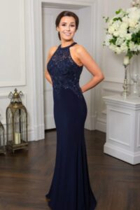 navy blue fitted prom dress Southport
