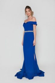 1860 royal blue prom dress